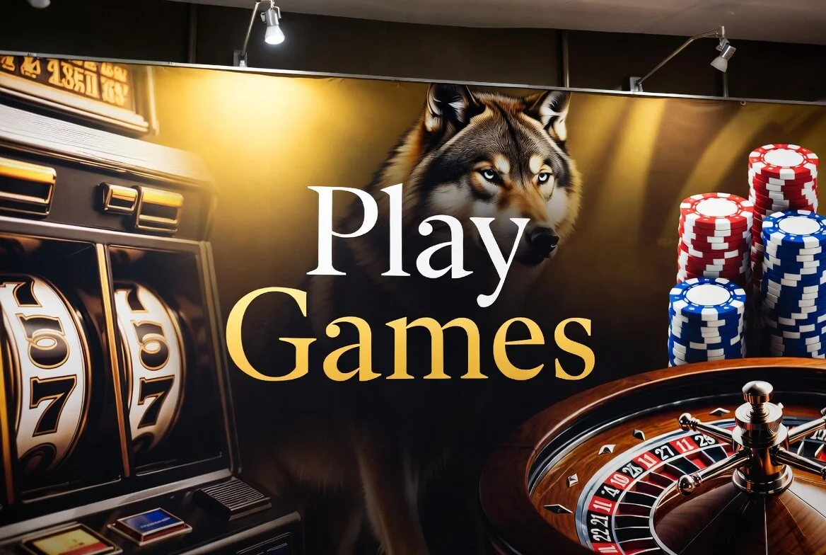 Wolf Winner Australia lobby with pokies, live tables and AUD banking
